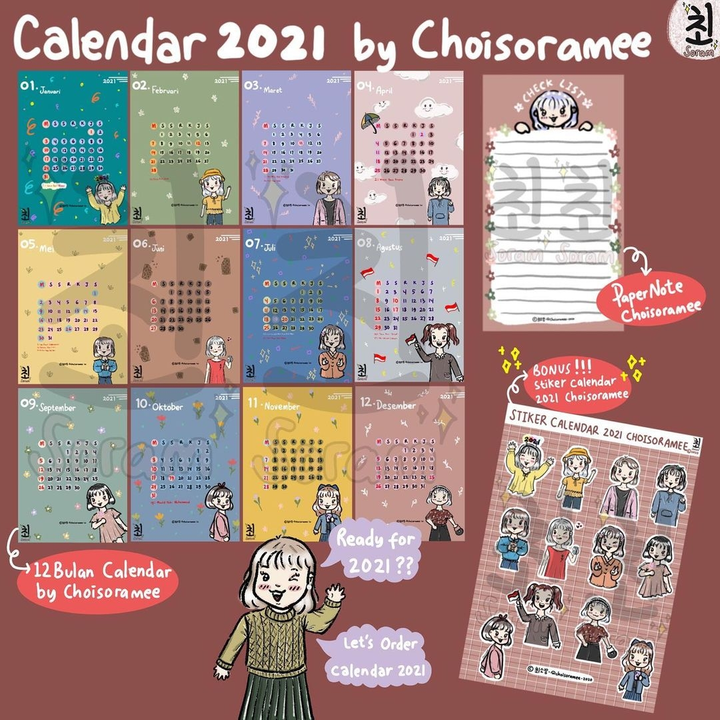 Calendar Pack 2021 Choisoramee